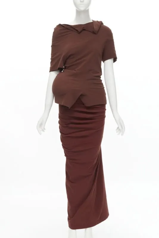 Comme Des Garcons Lumps Bumps Set Brown Viscose Very good - Front View