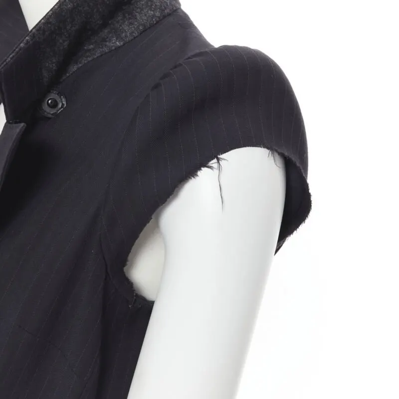 Maison Martin Margiela Deconstructed Shoulder Jacket Black Cotton Very good - Back View