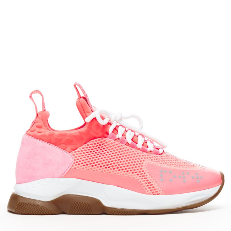 Versace Pink Mesh Sneakers