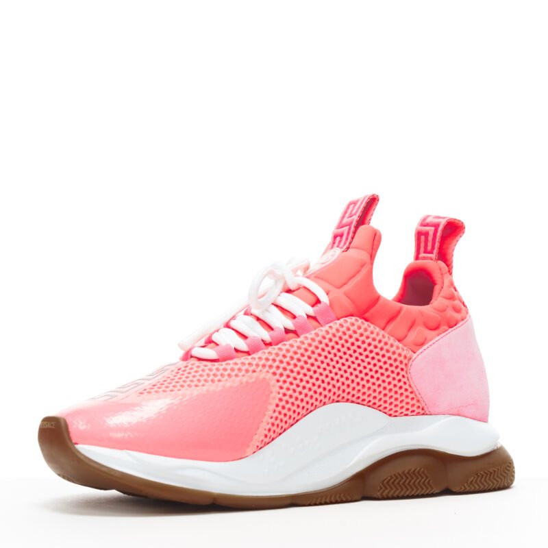 Versace Pink Mesh Sneakers - 4