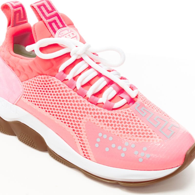 Versace Pink Mesh Sneakers - Image 10