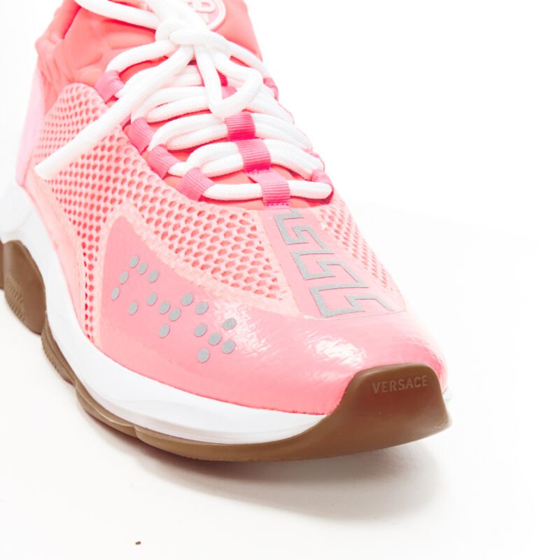 Versace Pink Mesh Sneakers - Image 11