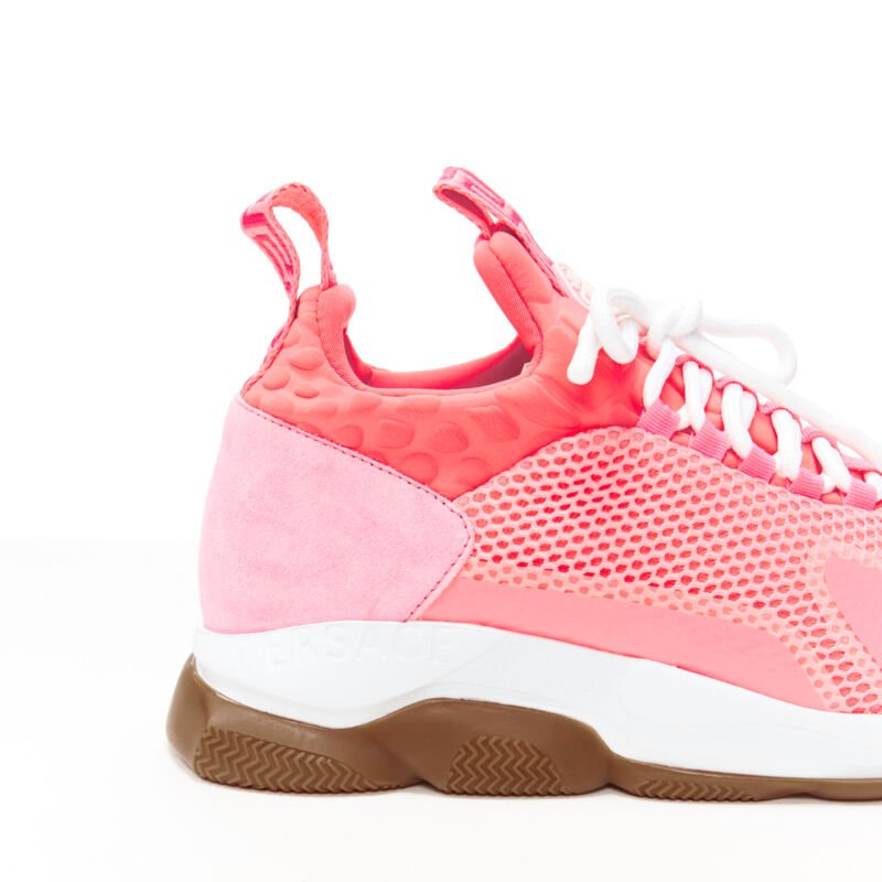 Versace Pink Mesh Sneakers - Image 12