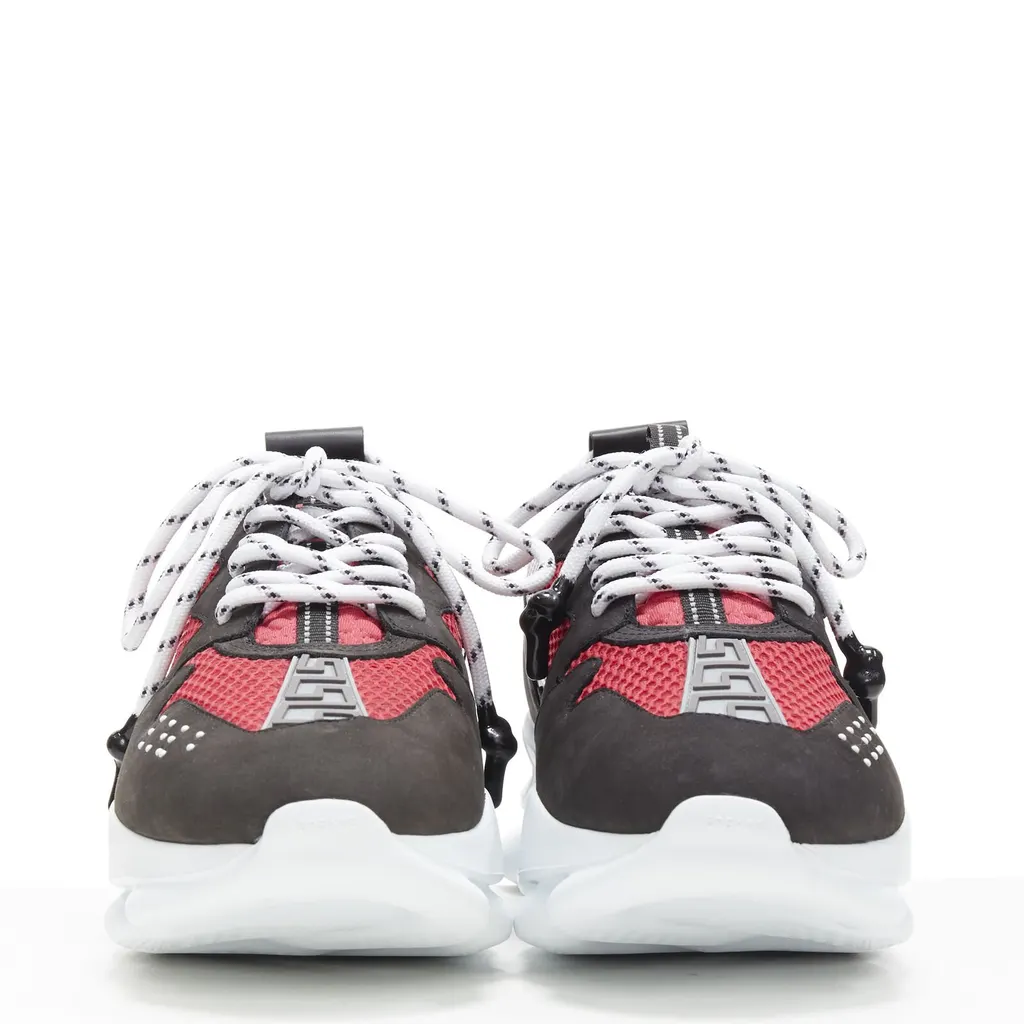 Versace Burgundy Spike Sneakers Black Never worn - Inside View