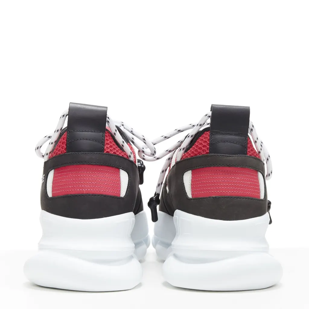 Versace Burgundy Spike Sneakers Black Never worn - Box View
