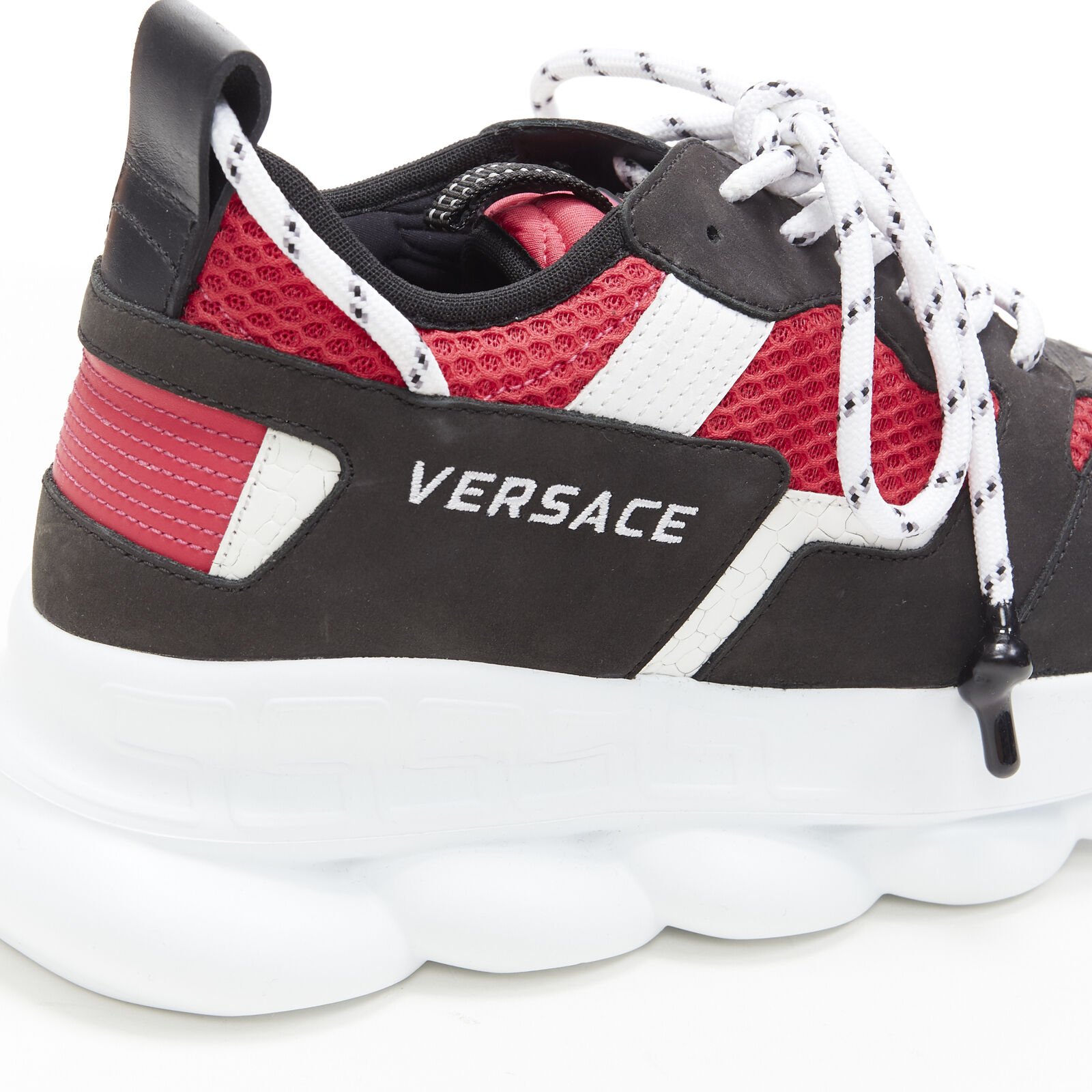 Versace Burgundy Spike Sneakers - Image 11
