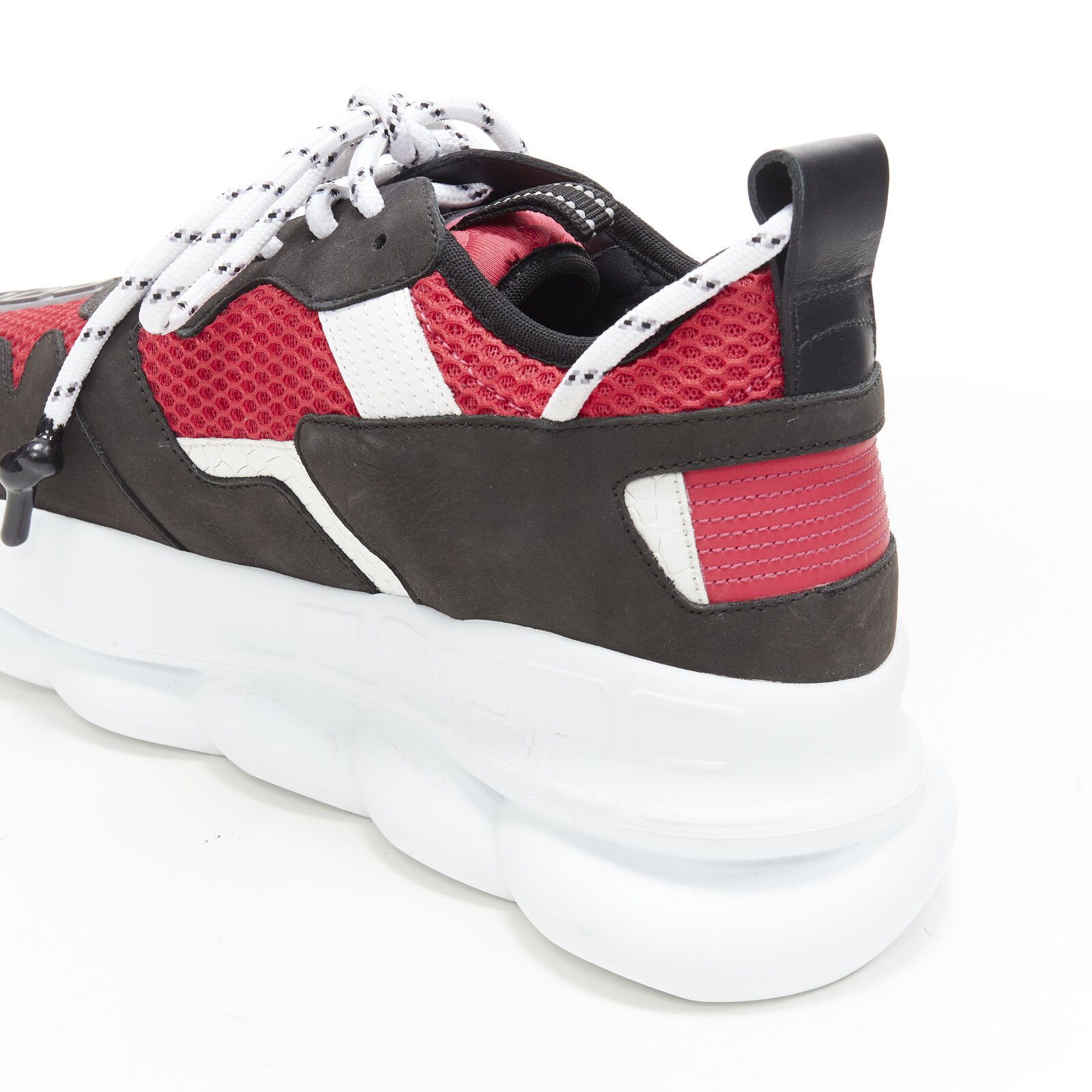 Versace Burgundy Spike Sneakers - Image 12