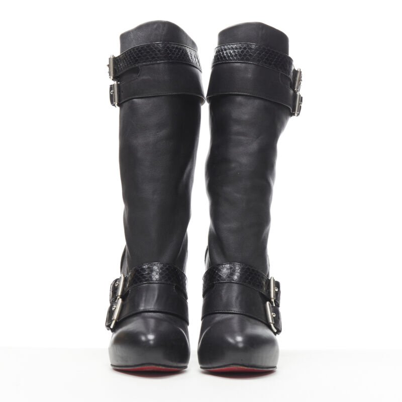 Christian Louboutin Chunky Rubber Ankle Boots - Image 6