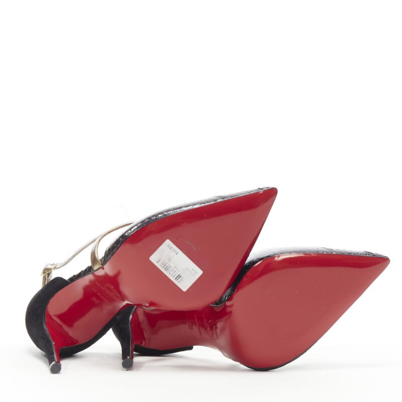 Christian Louboutin Metallic Cross Pumps - Detail 1