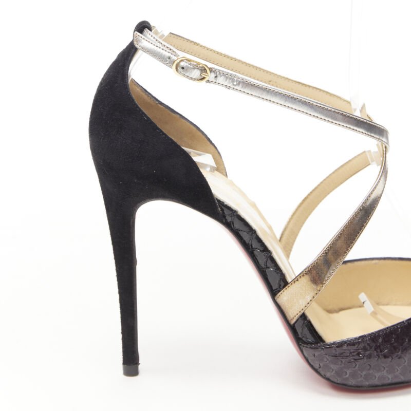 Christian Louboutin Metallic Cross Pumps - Image 11