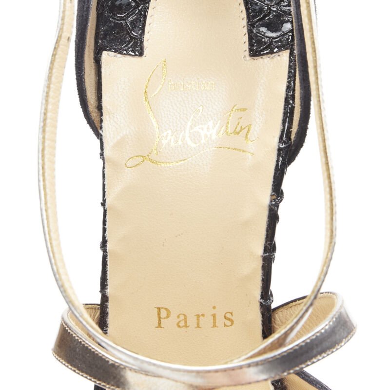 Christian Louboutin Metallic Cross Pumps - Image 13