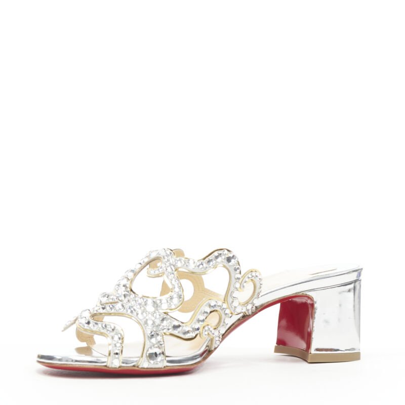 Christian Louboutin Crystal Mule Heels - 4