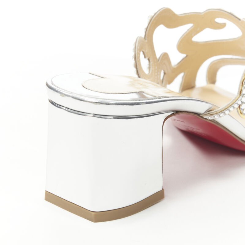 Christian Louboutin Crystal Mule Heels - Image 11