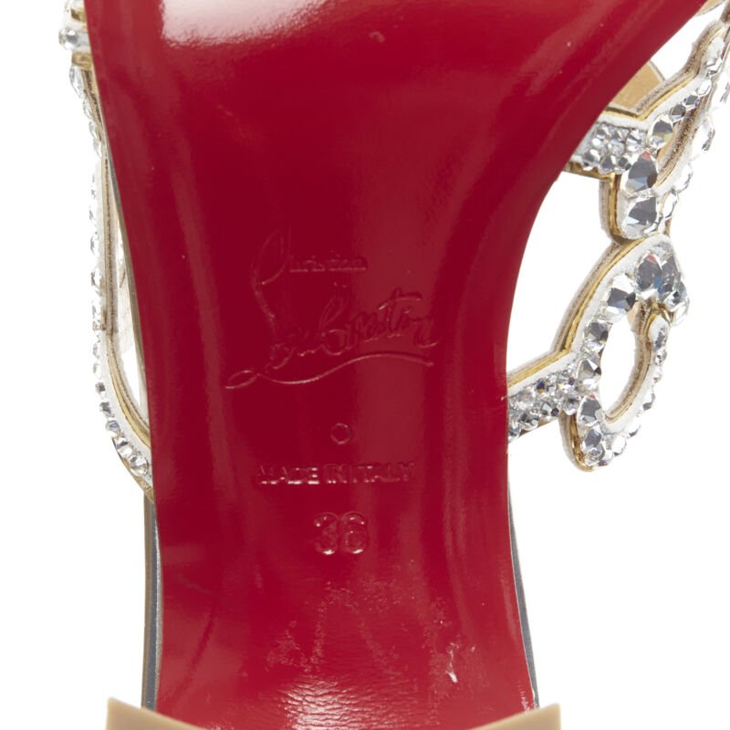 Christian Louboutin Crystal Mule Heels - Image 13