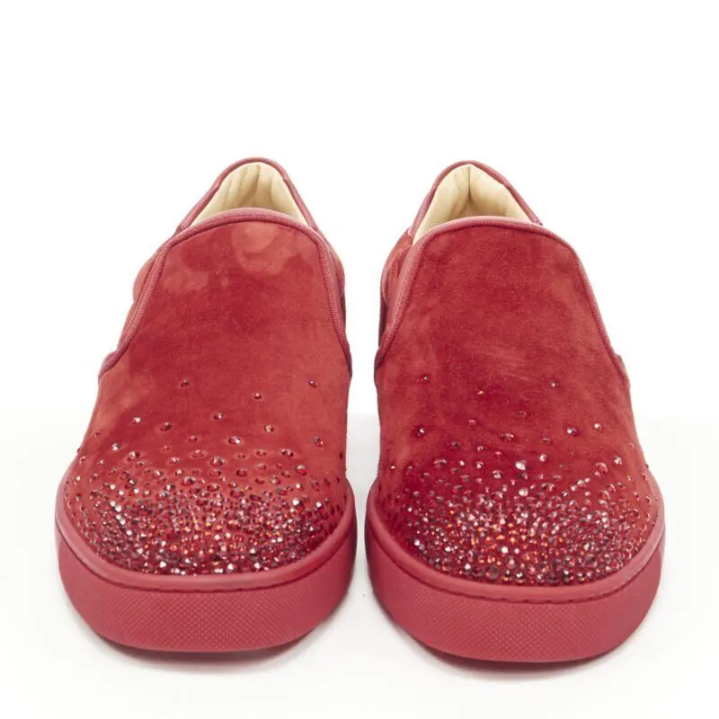 Christian Louboutin Dunk High Sneakers Red Suede Very good - Front View