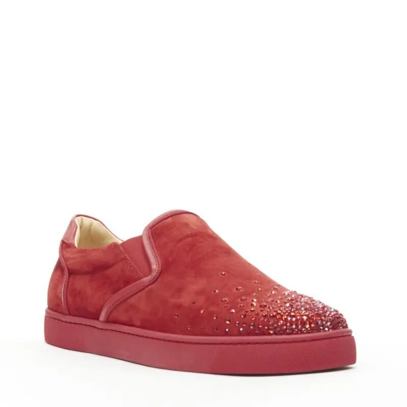 Christian Louboutin Dunk High Sneakers Red Suede Very good - Model View