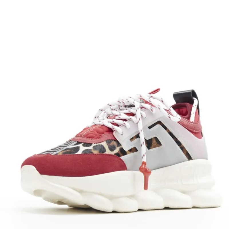 Versace Blowzy Chunky Sneakers Red Never worn - Model View