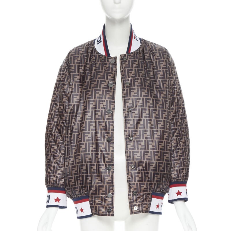 Fendi Colorblocked Silk Bomber