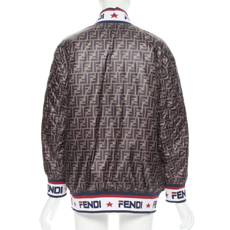 Fendi Colorblocked Silk Bomber - Side view