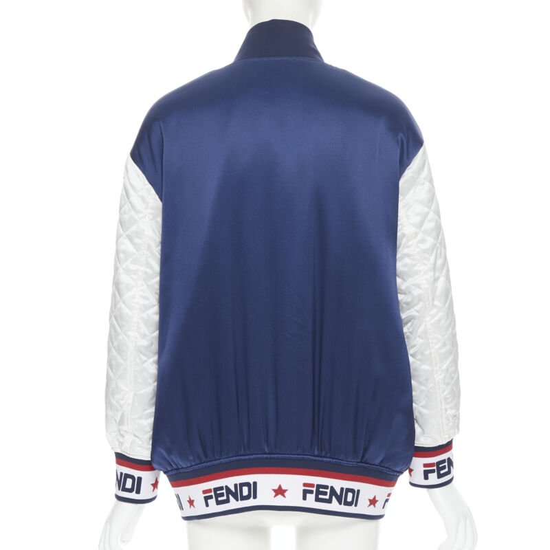 Fendi Colorblocked Silk Bomber - Detail 1