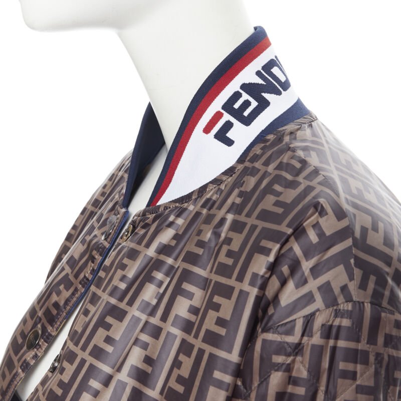 Fendi Colorblocked Silk Bomber - Image 10
