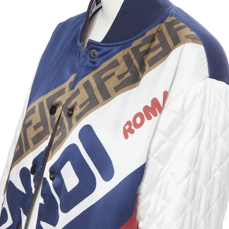 Fendi Colorblocked Silk Bomber - Image 11