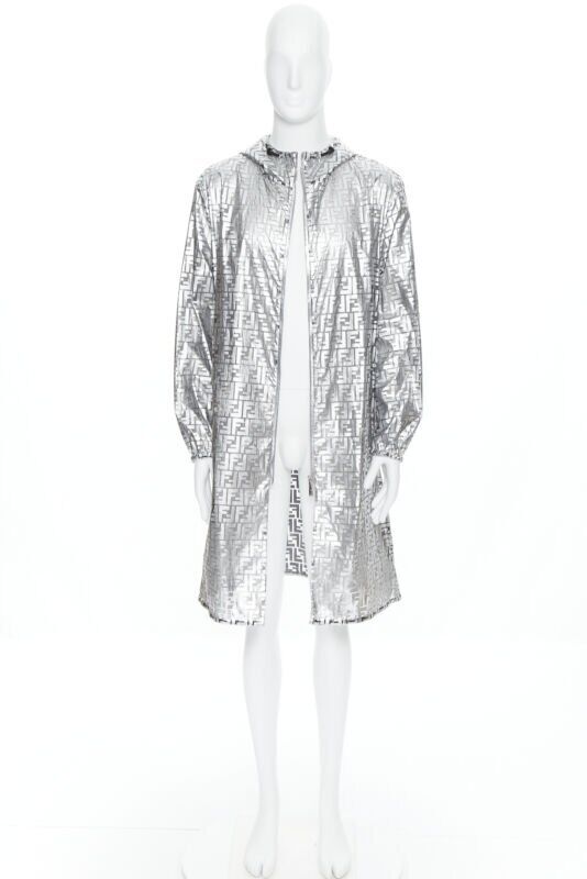 Fendi Silver Zucca Anorak - Back view