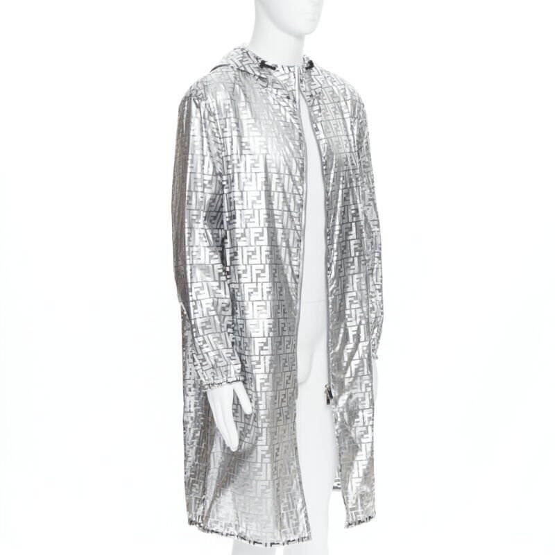Fendi Silver Zucca Anorak - Image 6