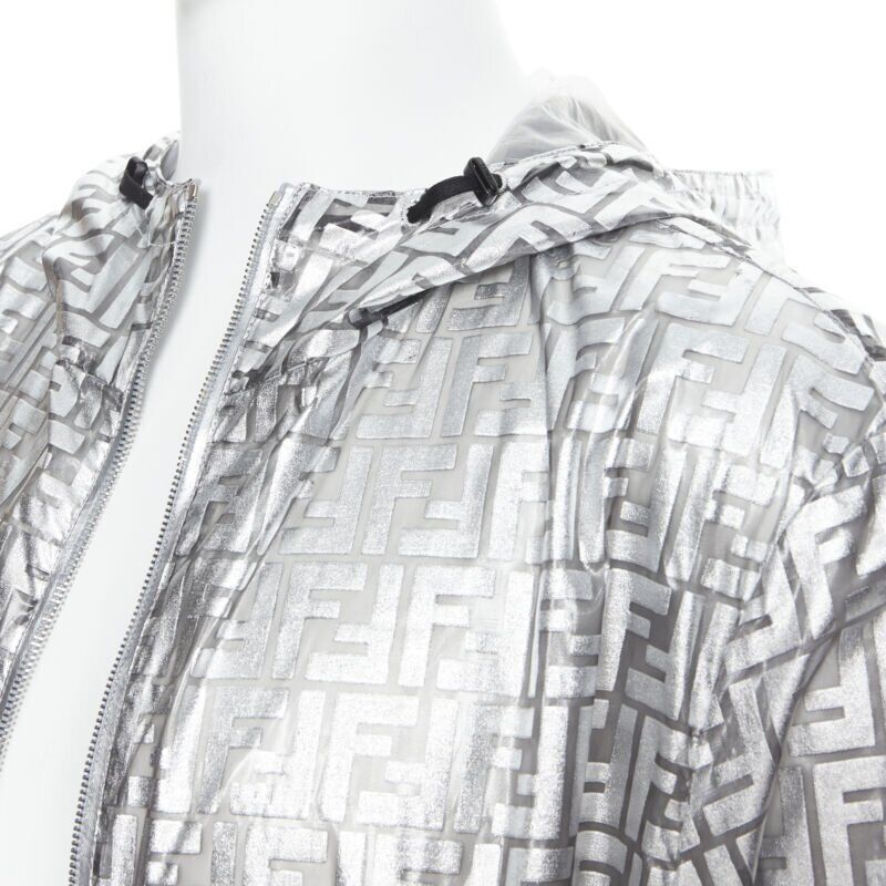 Fendi Silver Zucca Anorak - Detail 2