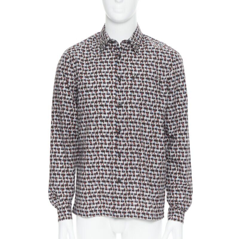 Prada Geometric Collar Shirt