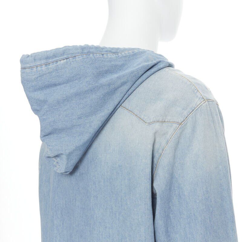 Saint Laurent Destroyed Lace Up Hoodie - Image 12