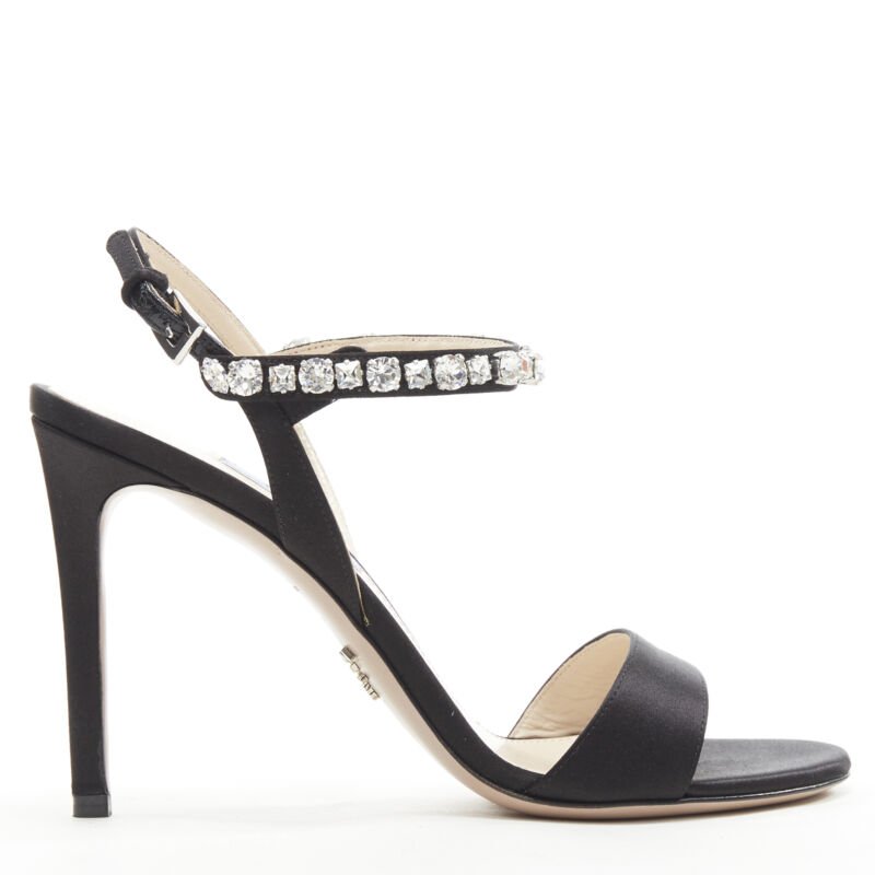 Prada Satin Crystal Sandals