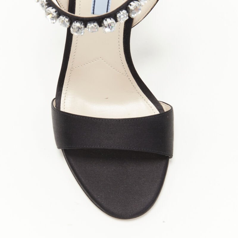 Prada Satin Crystal Sandals - Image 10