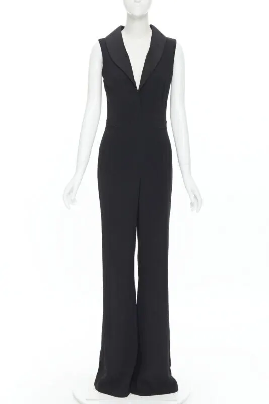 Brandon Maxwell Jumpsuit Black Silk Never worn, with tag - Front View