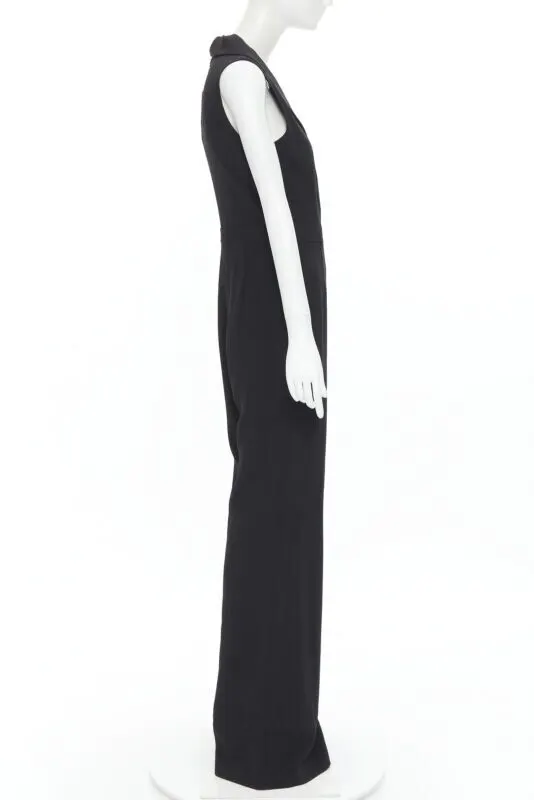 Brandon Maxwell Jumpsuit Black Silk Never worn, with tag - Model View