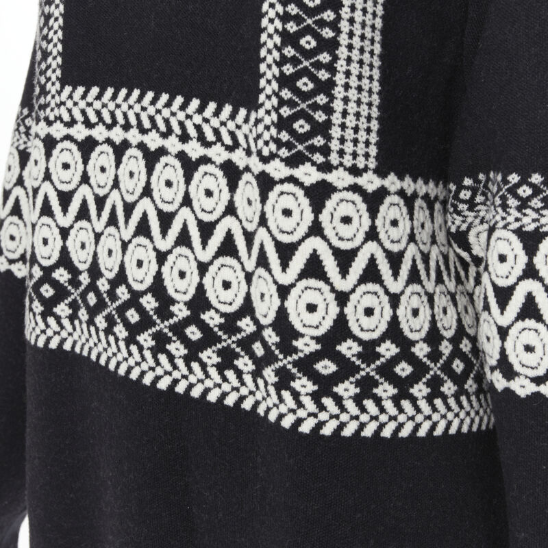 Chloe Intarsia Long Sweater - Back view