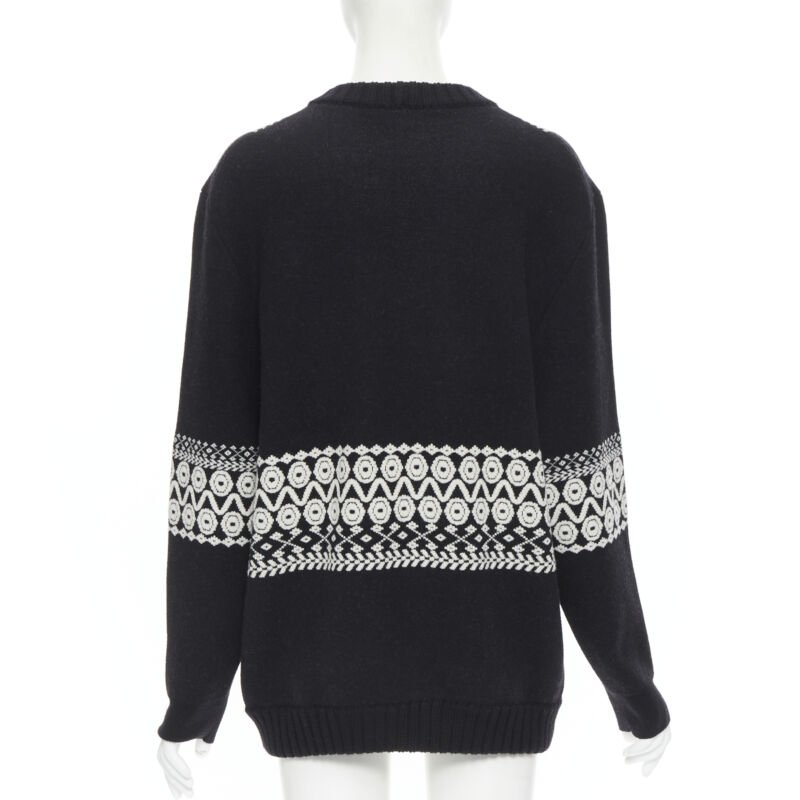 Chloe Intarsia Long Sweater - Side view