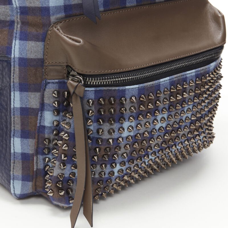 Christian Louboutin Check spike stud backpack - Detail 2