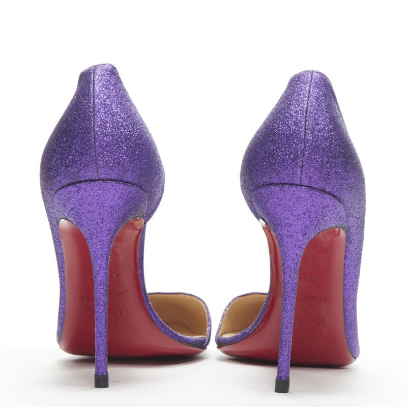 Christian Louboutin Glitter D'Orsay Pumps - Side view