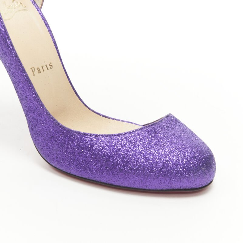 Christian Louboutin Glitter D'Orsay Pumps - Image 10