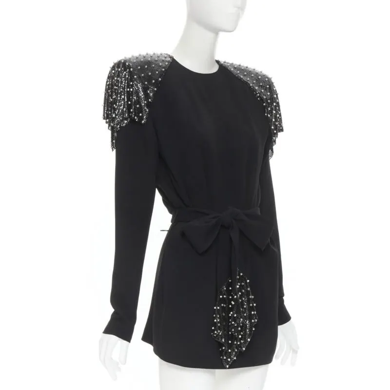 Saint Laurent Chainmail Dress Black Polyester Never worn, with tag - Inside View