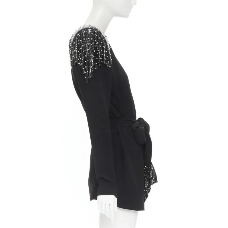 Saint Laurent Chainmail Dress Black Polyester Never worn, with tag - Model View