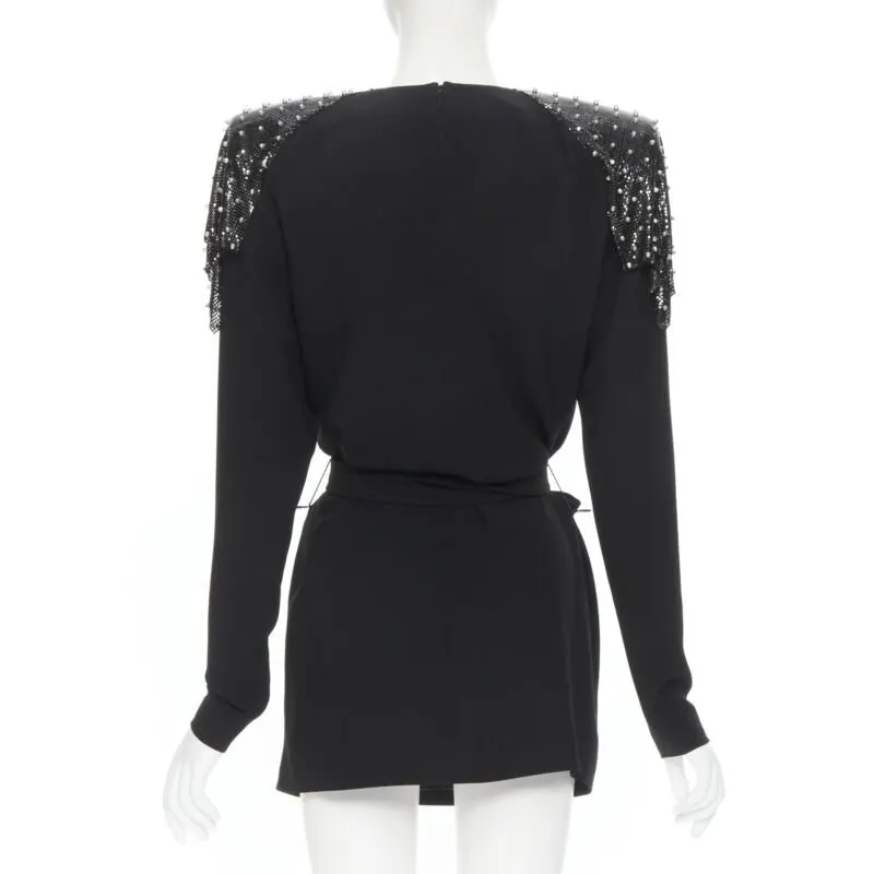 Saint Laurent Chainmail Dress Black Polyester Never worn, with tag - Box View