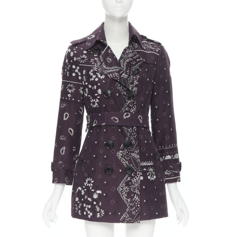 Burberry Purple Paisley Coat