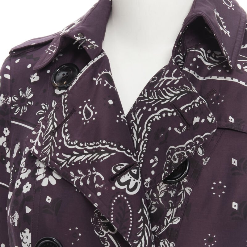 Burberry Purple Paisley Coat - Back view