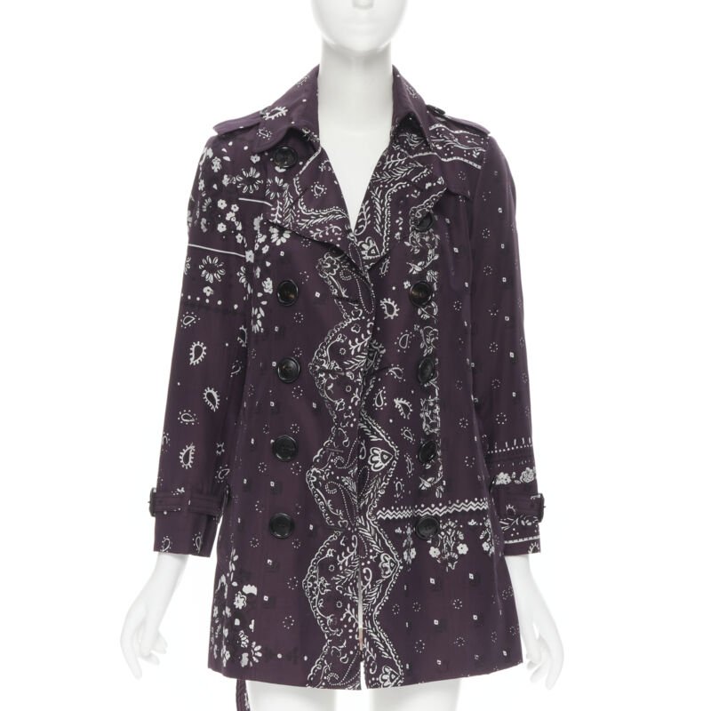 Burberry Purple Paisley Coat - Image 6