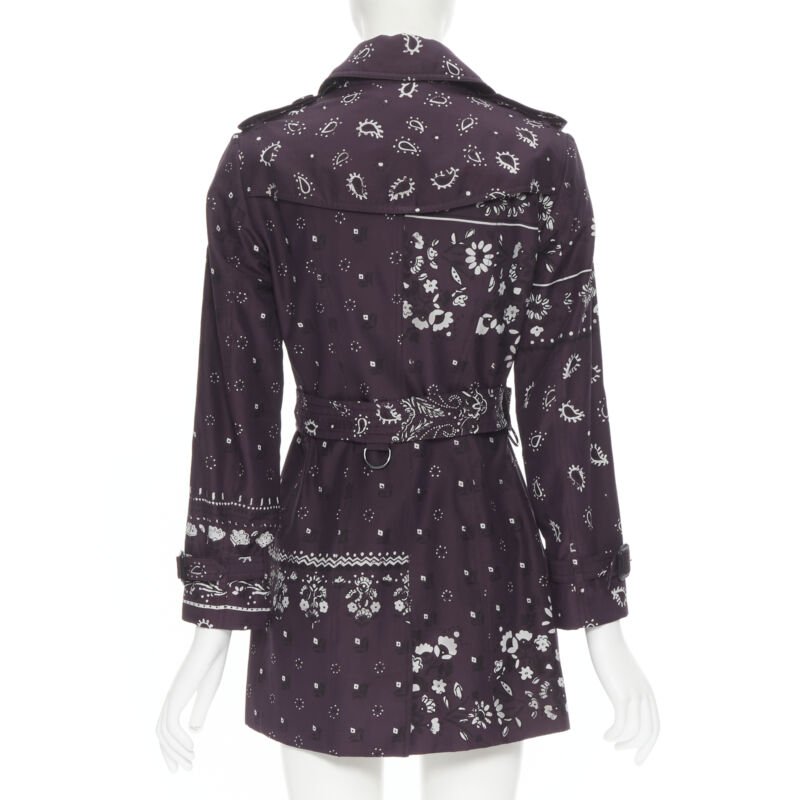 Burberry Purple Paisley Coat - Detail 1