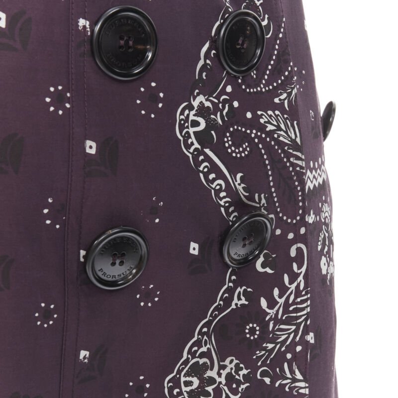 Burberry Purple Paisley Coat - Image 11