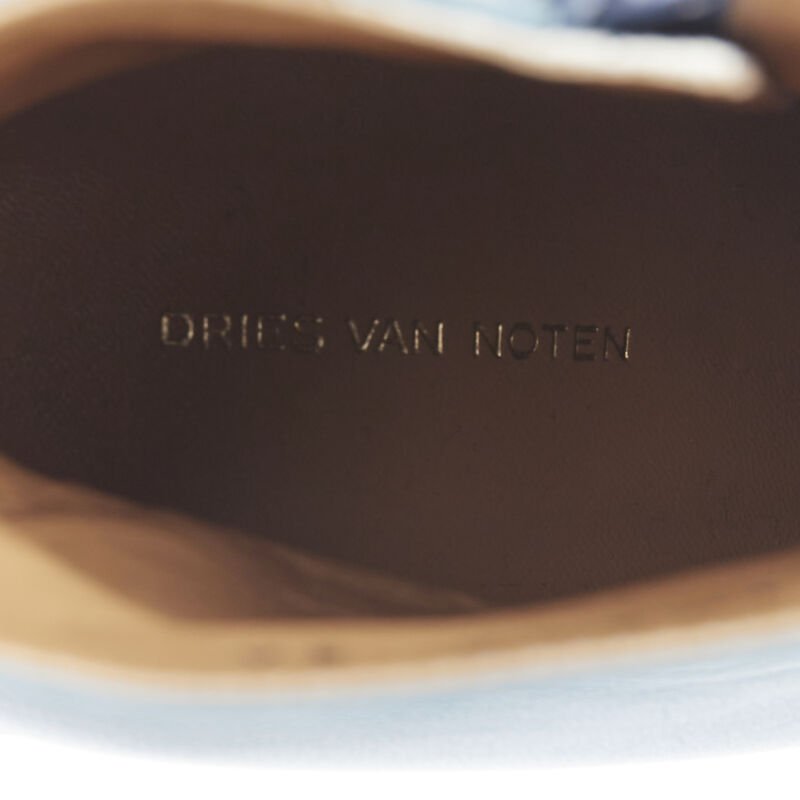 Dries Van Noten Woven Leather Heel Boots - Image 11
