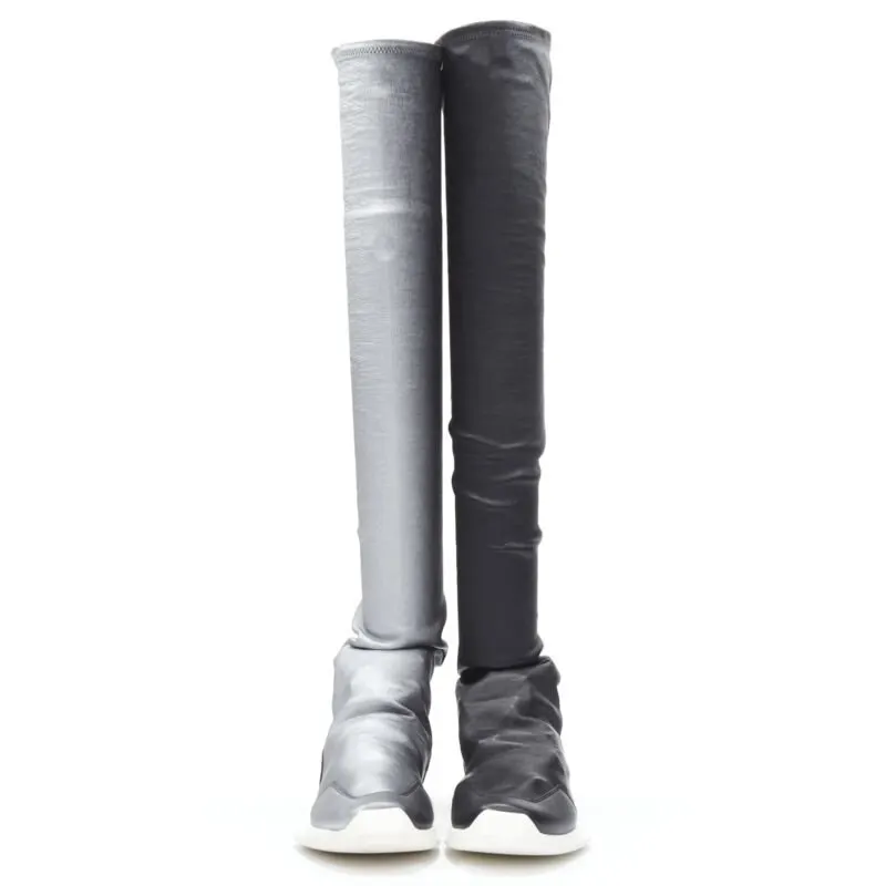 Rick Owens New Runner Stretch Stocking Black Leather Never worn - Model View